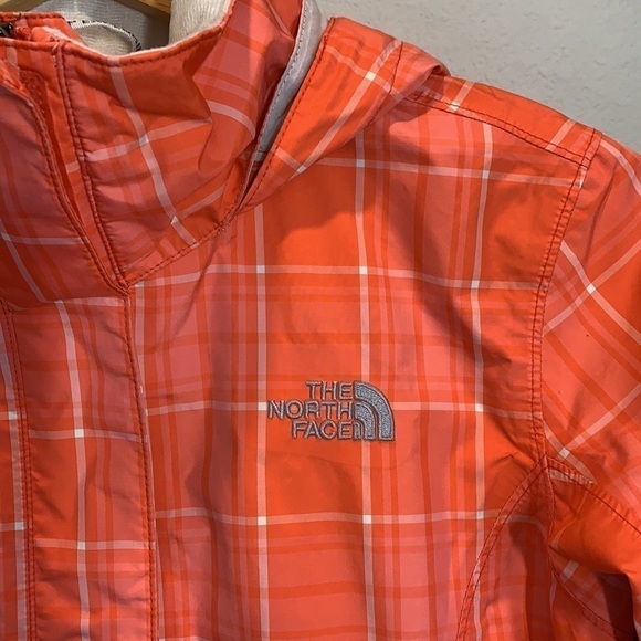 The North Face Resolve Plaid Hyvent Rain Jacket Orange, Size: Small - Picture 4 of 17